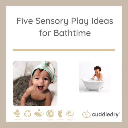 Five Sensory Play Ideas for bathtime_Cuddledry.com