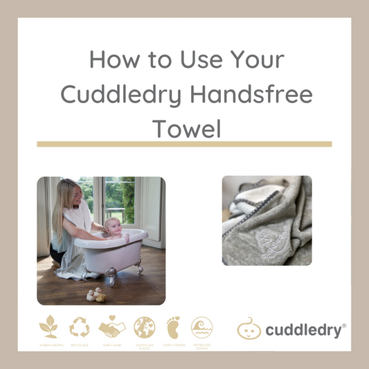 how to use your cuddledry handsfree apron baby bath towel_ cuddledry.com