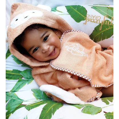 monkey character hooded bath towel for swimming age 1, age 2, age 3