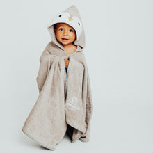Load image into Gallery viewer, cute baby in penguin towel by Cuddledry
