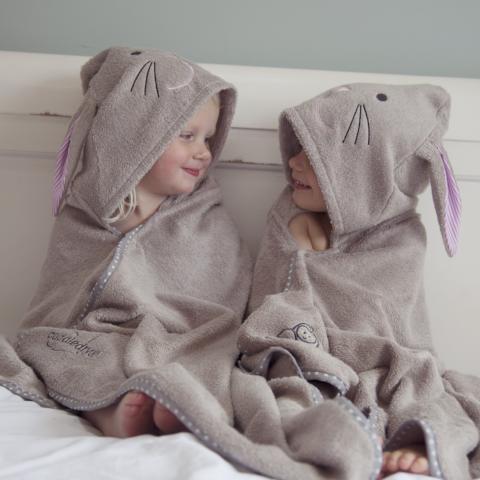 bunny rabbit costume towel for children made with cotton and bamboo