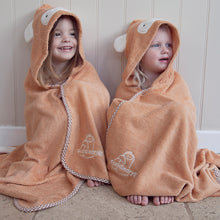 Load image into Gallery viewer, monkey character toddler hooded bath towel