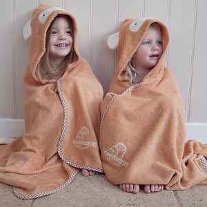 monkey character toddler hooded bath towel