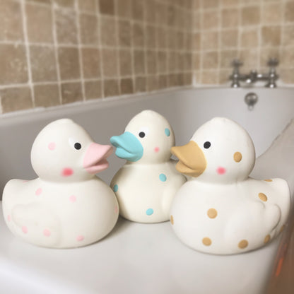 natural rubber duck teether bathtime toy for newborn baby